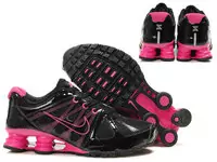 women nike shox agent black pink red sport shoes,shox shoes pas cher